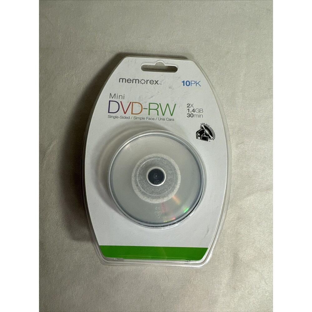 Memorex Mini DVD plus RW 10 Pack (Discontinued by Manufacturer) Single Sided